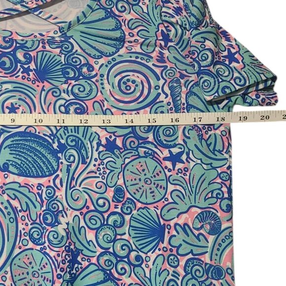 Simply Southern Pink and Blue SWIRLY Top Seashells Beach Small - Picture 9 of 16